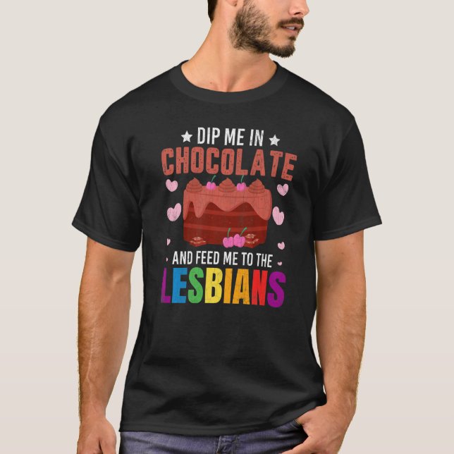 Camiseta Sumérgeme En Chocolate Comida Gráfico De Comilón (Anverso)
