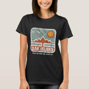 Camiseta Suministro de caza del tesoro de la isla Oak Mapa