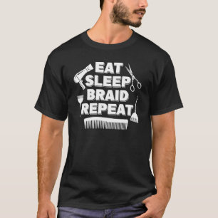 Camiseta Suministros de barbero Peluquería de trenzado de p