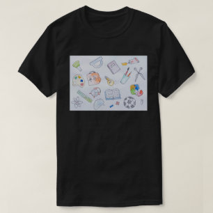 Camiseta Suministros de estudio de vuelta al cole, Escuela