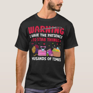 Camiseta Suministros Divertidos de Punto de Cruz y Aguja pa