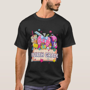 Camiseta Suministros Elegantes Cuarto Grado Feliz Último Dí