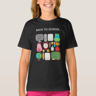 Camiseta Suministros escolares Kawaii lindos para volver a