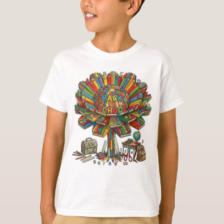 Camiseta Suministros Escolares Niños Elementales Flor Profe