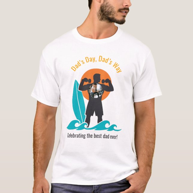 Camiseta Summer Beach Body Dad Photo Silhouette Graphic (Anverso)