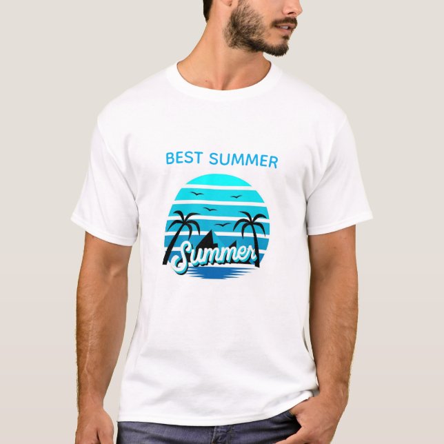 Camiseta Summer Beach Illustration – design (Anverso)