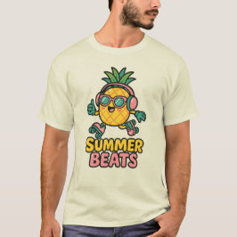 Camiseta Summer Beats – Piña Adorable con Auriculares