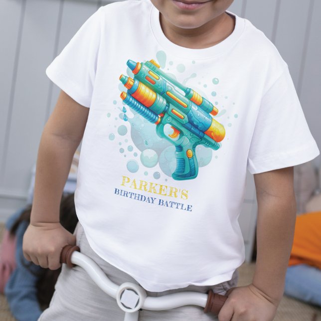 Camiseta Summer Boy Cumpleaños Batalla de Armas de Agua (Subido por el creador)