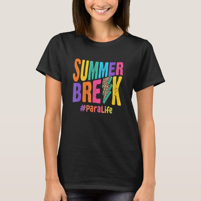 Camiseta Summer Break Para Life Leopard Summer Vibes Beach (Anverso)