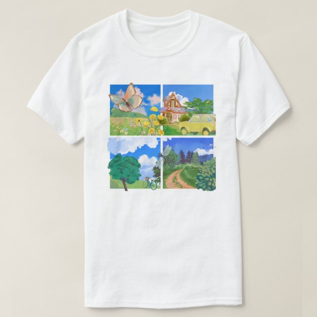 Camiseta Summer Countryside Nature (Diseño del anverso)