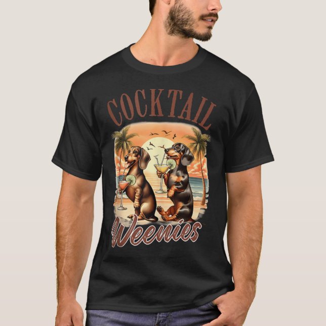 Camiseta Summer Dachshund Wiener Bebe Cóctel (Anverso)