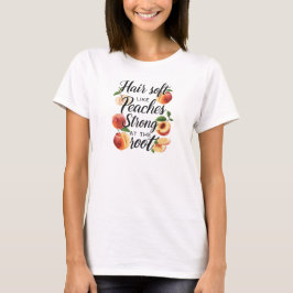 Camiseta Summer Fruit Peaches Hair Roots Graphic Tee