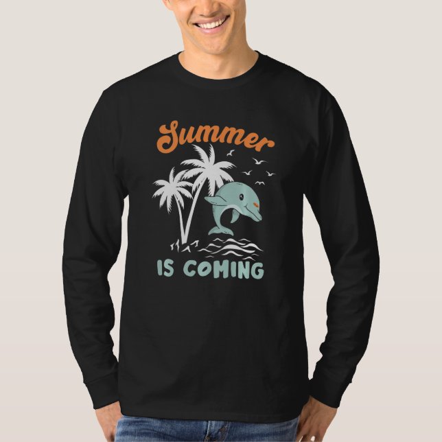 Camiseta Summer Is Coming Vacation Dolphin (Anverso)
