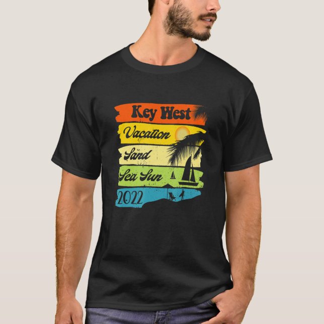 Camiseta Summer Key West Florida Beach Vacation 2022 Sand S (Anverso)