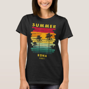 Camiseta Summer Kona Hawaii Beach Sunset Retro