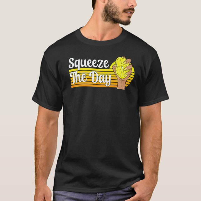 Camiseta Summer Lemonade Stand Squeeze Day Fruit Juice Pun (Anverso)