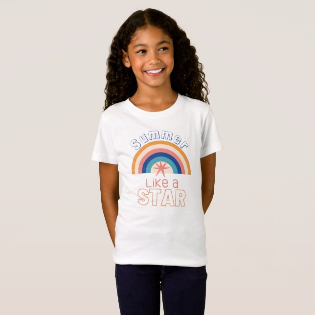 Camiseta Summer Like A Star Boho Rainbow (Anverso completo)