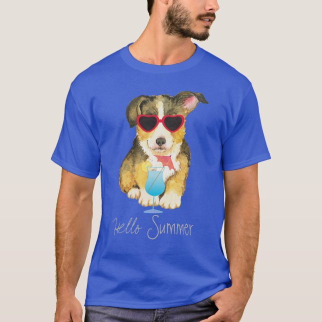 Camiseta Summer Pembroke Welsh Corgi (Anverso)