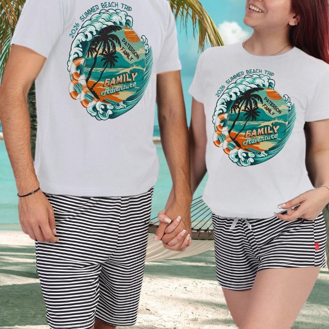 Camiseta Summer Retro Family Reunion Beach Trip Vacation (Subido por el creador)