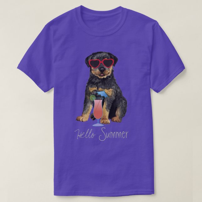 Camiseta Summer Rottweiler T-Shirt (Diseño del anverso)