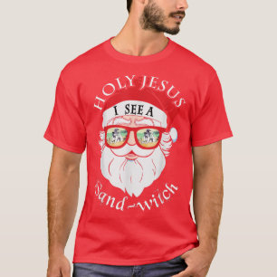 Camiseta Summer Santa Sunglasses Witch Holy Jesus see a San