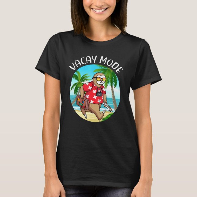 Camiseta Summer Sloth Sunrise Sunburn Sunset Repetir Vacay  (Anverso)