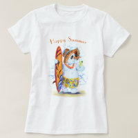 Summer Snowman Surfer bebe cóctel Personalizado Te