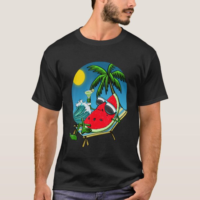 Camiseta Summer Sunset Watermelon Women Water Fruit Love (Anverso)