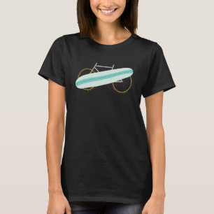 Camiseta Summer Vacation Bicycle Surfboard Beach Lets su