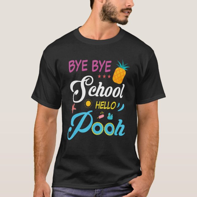 Camiseta Summer Vacation Bye Bye School Hello Pool (Anverso)