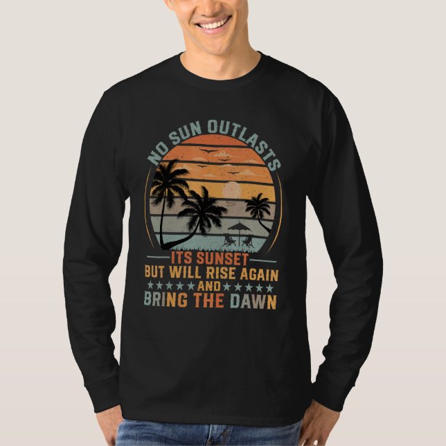 Camiseta Summer Vacation No Sun Outlasts It's Sunset Retro  (Anverso)