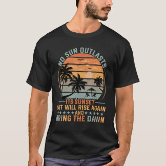 Camiseta Summer Vacation No Sun Outlasts It's Sunset Retro