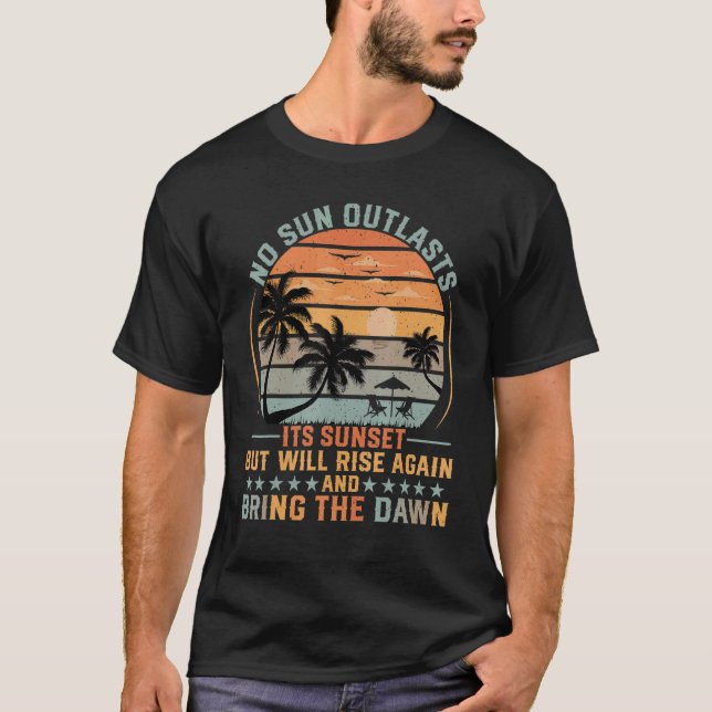 Camiseta Summer Vacation No Sun Outlasts It's Sunset Retro  (Anverso)