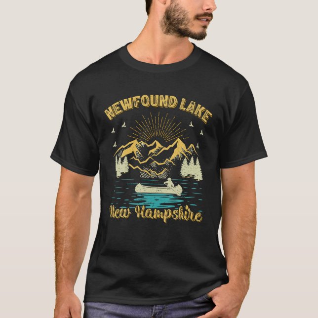 Camiseta Summer Vacation Retro Mountain New Hampshire Newfo (Anverso)