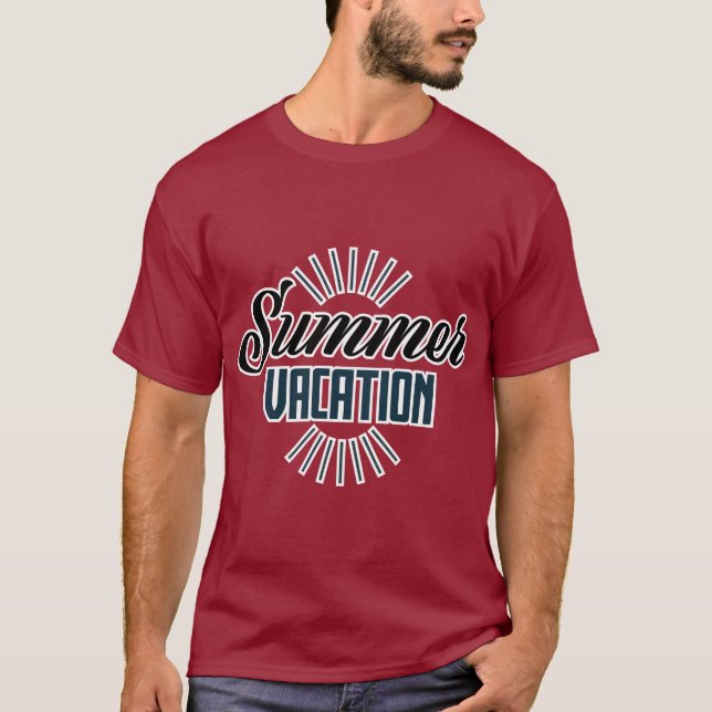 Camiseta “Summer Vacation Vibes” Print T-Shirt – Perfect fo (Anverso)