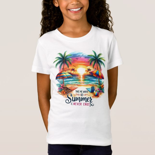 Camiseta Summer Vibes Brushstrot Beach Sunset-34626 (Anverso)