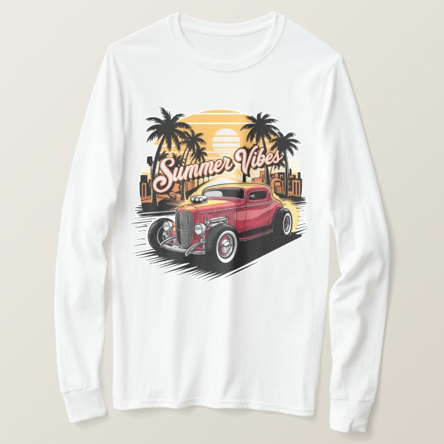 Camiseta Summer Vibes Classic Car (Anverso del diseño)