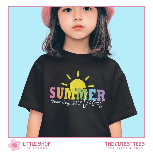 Camiseta Summer Vibes Colorful Typography Girls (Subido por el creador)