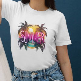 Camiseta Summer Vibes Design für Strandfans