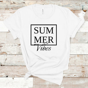 Camiseta Summer Vibes Guay diciendo con el blanco del texto