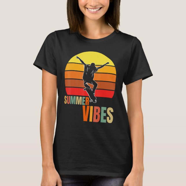 Camiseta Summer Vibes Hello Summer Vacation Family Beach Ti (Anverso)
