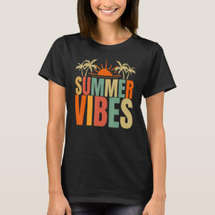 Camiseta Summer Vibes Hello Summer Vacation Family Beach Ti