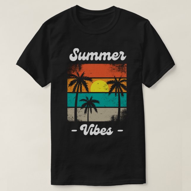 Camiseta Summer Vibes Holiday Vacation Beach Funny (Diseño del anverso)