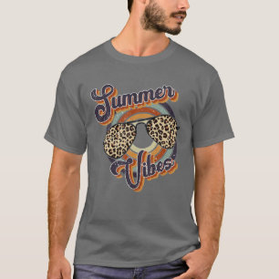 Camiseta Summer Vibes Summer Cheetah Leopard Sunglasses Ret