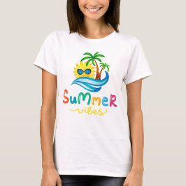 Camiseta Summer Vibes Sun and Palm Trees
