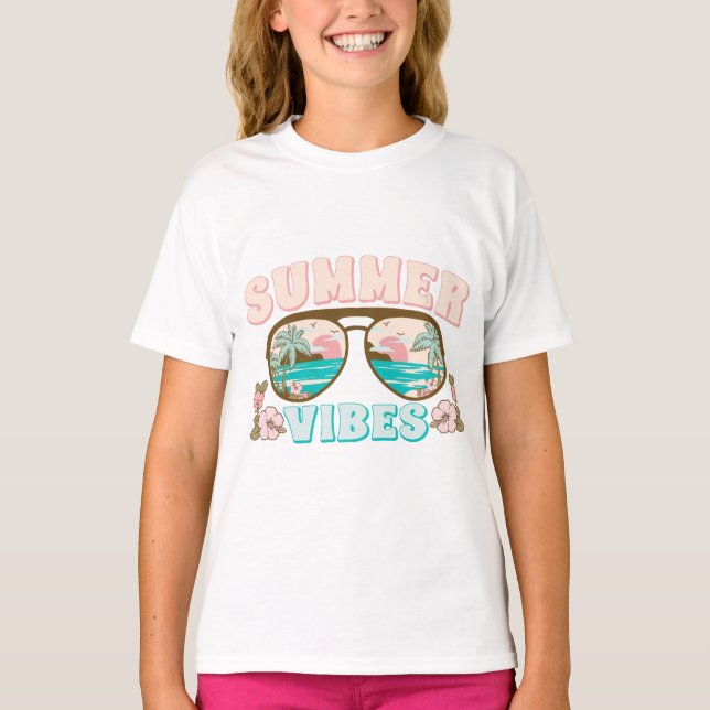 Camiseta Summer Vibes Tropical Beach Summer Fun (Anverso)