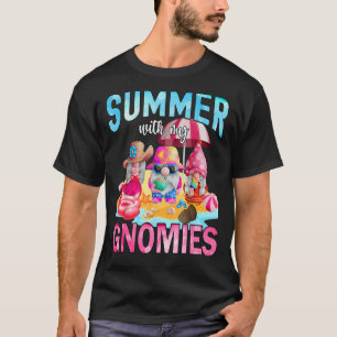 Camiseta Summer With My Gnomies Cute Garden Gnomes Family V