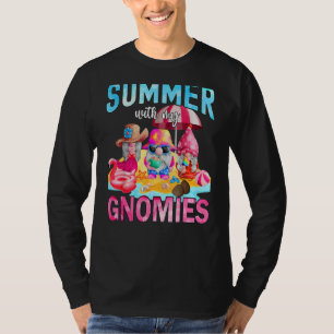 Camiseta Summer With My Gnomies Cute Garden Gnomes Family V