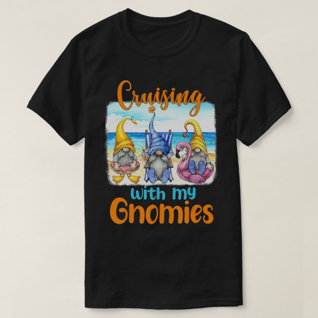 Camiseta Summer With My Gnomies Vacation Cruise Ship Cute G (Diseño del anverso)