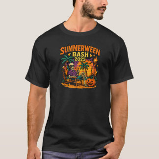 Camiseta SummerWeen Bash 2025 Skeleton Beach Fiesta Hallowe